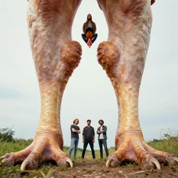 hut over two giant chicken's legs without chicken's body, greg rutkowski, zabrocki, karlkka, jayison devadas, trending on artstation, 8 k, ultra wide angle, zenith view, pincushion lens effect