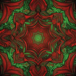 psychedelic background, red and green tones, drawn by james r. eads, high detailed, centered, depth effect, concept art