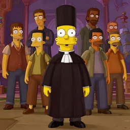 highly detailed portrait kid reverend joy from the simpsons, in gta v, stephen bliss, unreal engine, fantasy art by greg rutkowski, loish, rhads, ferdinand knab, makoto shinkai and lois van baarle, ilya kuvshinov, rossdraws, tom bagshaw, global illumination, radiant light, detailed and intricate environment