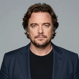 frontal portrait photo of jack black, age fourty five