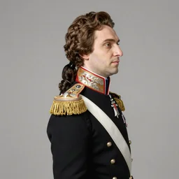 official side portrait of prussian emperor, in royal attire, 5 9 9, a character portrait by cassius marcellus coolidge, reddit contest winner, european romanticism, oil on canvas, detailed painting, creative commons attribution
