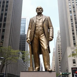 a giant statue of ataturk in new york city center