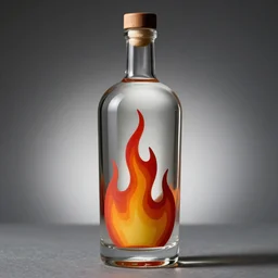 a vodka bottle with minimalistic retro flame fire designs in a plique - a - jour enameling technique, 5 0. 0 mm