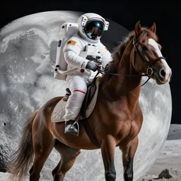 professional photo of astronaut riding a horse on the moon, hyperrealistic masterpiece, trending on artstation, cgsociety, kodakchrome, golden ratio, cinematic, composition, beautiful lighting, hyper detailed, octane render, 4 k, unreal engine, low angle shot