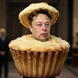 photo of elon musk in a muffin costume, highly detailed, extremely high quality, hd, 4 k, 8 k, professional photographer, 4 0 mp, lifelike, top - rated, award winning, cinematic, realistic, detailed lighting, detailed shadows, sharp, no blur, edited, corrected, trending
