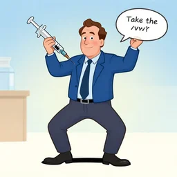 stephen colbert dances with cartoon syringes and tells you to take the vax