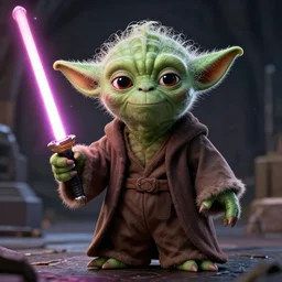 Yoda from Starwars as a Bleck Sith Lord