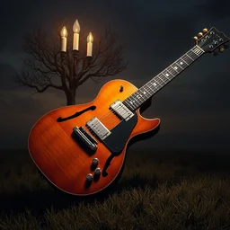 🌿 guitar 🌹, 3 d, unreal engine 5, octane render, detailed, cinematografic, cinema 4 d, nvidia ray tracing graphics, artstation, greg rutkowski style, style rene magritte, surreal