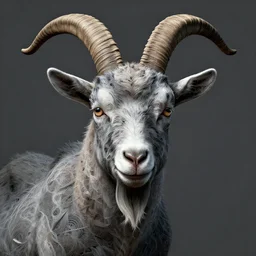 portrait of a goat, intricate, abstract, intricate artwork, nightmare fuel by tooth wu wlop beeple dan mumford, octane render