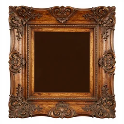 a victorian engraved wood frame absurdly ornated