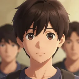 portrait of a cute anime boy by greg rutkowski, atey ghailan and cory loftis, volumetric light, artstation, pinterest, highly detailed face, perfect
