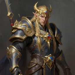 portrait of Tyrael, realistic painting, high definition, digital art, matte painting, very detailed, realistic