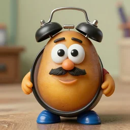 eery resemblance of jack black. a potato as jack black, alarm clock, jack black is a potato alarm clock, it's actually a potato but really kinda spongebob