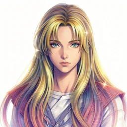 portait centred, very long hair, hd, hyperdetailed illustration by irakli nadar, intricate linework, bright colors, octopath traveler, final fantasy, unreal engine 5 highly rendered, global illumination, radiant light