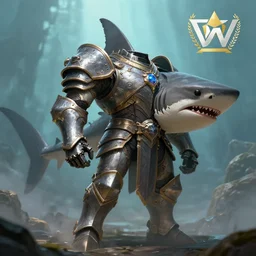 fantasy art, armored thresher shark, heavy armor, artstation, amazing fantasy art, award winning, trending