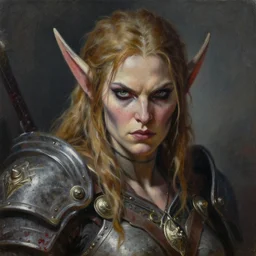 orc warrior princess, pretty but menacing face. a 2 4. germ. high detail scene. beksinski. mark maggiori. epic ultrarealism. oil on canvas
