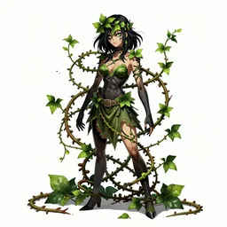 Poison Ivy entangled with Vines, in style of Mark Brooks and Artgerm