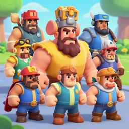 🦝, clash royal style characters