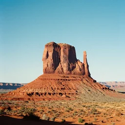 an analog photo of monument valley, fuji pro 4 0 0 h