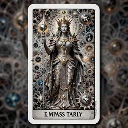 the empress tarot card, fantasy character portrait made of fractals, ultra realistic, wide angle, intricate details, the fifth element artifacts, highly detailed by peter mohrbacher, hajime sorayama, wayne barlowe, boris vallejo, aaron horkey, gaston bussiere, craig mullins