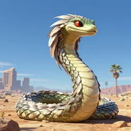 2099 Future World mojave feathered serpent monster on GTA V cover art