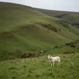 lonely Shepard walking in the hills, kill Bill