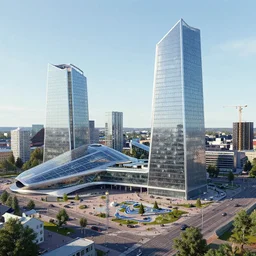 otaniemi, espoo, finland, futuristic, big and small, highly detailed