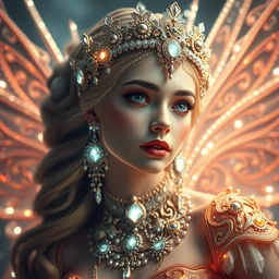 portrait of fairy princess, glowing, ornate and intricate jewelry, jaw dropping beauty, glowing background lighting, white accent lighting, hyper detailed, fairy tale, 4 k octane render