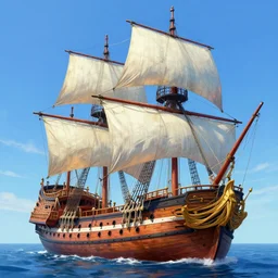 the mayflower ship, vibrant, detailed color, digital painting, volumetric light, intricate, sharp, focus, bloom, illustration, highly detailed, concept art, matte, ruan jia, randy vargas, greg rutkowski