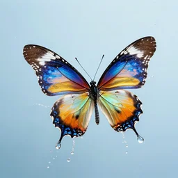 butterfly made of water splashes, stock photo