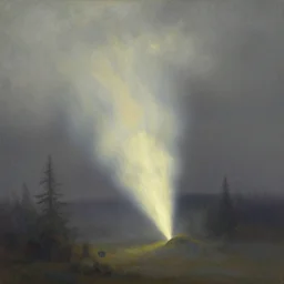 cherenkov radiation. gouache fairytale art, russian romanticism, muted palette, backlighting, depth of field