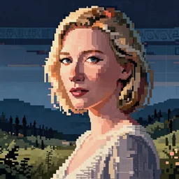 cate blanchett, pixelart