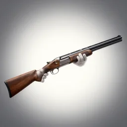 a shotgun designed by santa's elves, wide shot, lightbox, digital artwork, trending on artstation