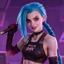 Natalie Portman as Jinx from Arcane