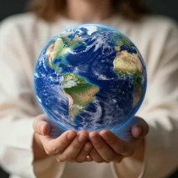 jesus holding earth in his hand, highly detailed,