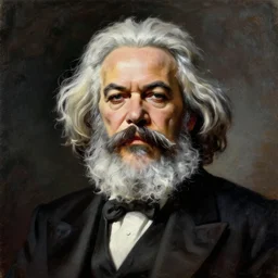 karl Marx painting by alex grey in the style of a tool album cover