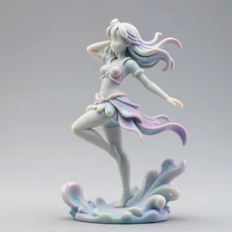 james jean isolated vinyl figure cheerful tomboy vinyl figure, enticing figure photography, dynamic pose, artistic and delicate form, holographic undertones, motion shapes color design, glitter accents on figure, anime stylized, sharp focus, accurate fictional proportions, high delicate defined details, ethereal lighting