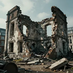 a photo of 8k london ruins, cinematic lighting, trending on artstation, 4k, hyperrealistic, focused, high details, unreal engine 5, cinematic, masterpiece