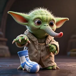 elephant yoda playin socker, stunning digital art, high detail, in the style of artgerm, artstation, cgsociety, dramatic lighting, pixar 3d 8k