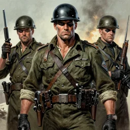a highly detailed ww 2 photo painting of matt murdock, by james gurney, greg rutkowski, by craig mullins