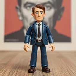 individual alan turing silk screen butcher billy style stop motion vinyl action figure, plastic, toy