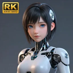 girl, robot, cyborg, minerals, beautiful face, 3 d, hyperrealism, anime, 4 k