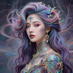 beautiful psychedelic girl, breathtakingly beautiful, soft lighting, realistic wide angle, sharp focus, 8 k high, 6 4 megapixel, insanely detailed, intricate, elegant, art by artgerm and wlop