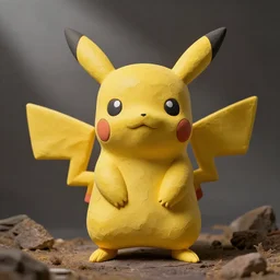 Pikachu Sculpture made out of pottery