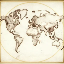 world map drawn by Leonardo da Vinci
