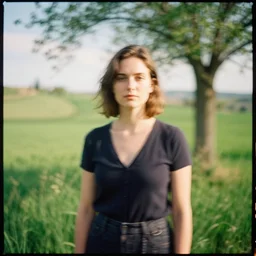 kodak portra 4 0 0, 1 9 3 0 s style, motion blur, portrait of a tuscan countryside in spring by britt marling
