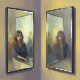 two mirrors reflecting each other, very very artistic, painterly, octane, trending on artstation