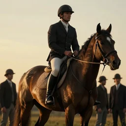 horse riding man on shoulders, volumetric lighting, beautiful, golden hour, sharp focus, ultra detailed, cgsociety by leesha hannigan, ross tran, thierry doizon, kai carpenter, ignacio fernandez rios, noir photorealism, film
