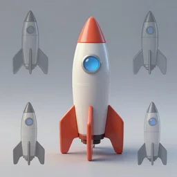 toy plastic rocket ship, 4 k, concept art, trending on artstation