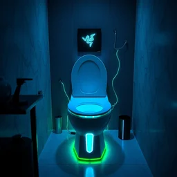 a gaming toilet made by a gaming company, razer